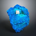 Vibrant Blue Rock Formation With Red Heart Ace Playing Card On Top