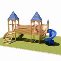 Modern Slide Castle Combo 3d model