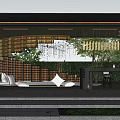 Modern pavilion rest pavilion rest gallery rest area 3d model