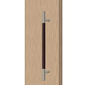 Modern Wooden Bedside Table With Stylish Metal And Wood Drawer Handle Design