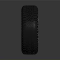 Car Off Road Tire With Deep Tread And Black Shiny Alloy Wheel