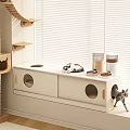 Cat Climbing Rack Bay Window Cabinet Storage Cabinet 3d model