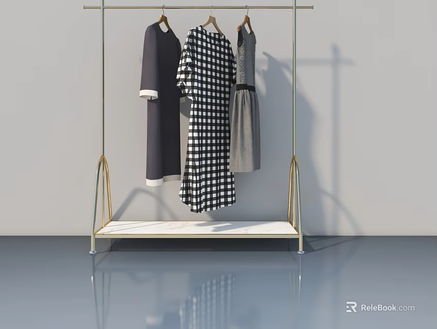 Modern Hinged Door Design With Sleek Frame And Classic Style For Home Interior 3d model 