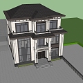 New Chinese Villa 3d model