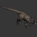 Realistic Reptile Tyrannosaurus Rex Dinosaur Model With Open Mouth Sharp Teeth And Detailed Skin Texture
