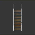 Modern Staircase With Metal Handrails Wooden Steps And Sleek Structure Design