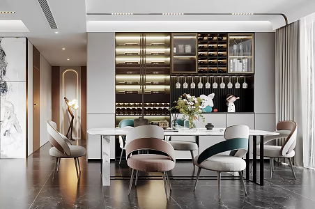 Simple Restaurant Modern Restaurant 3d model