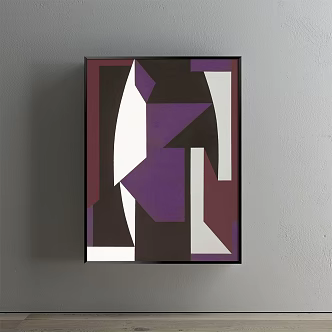 Modern abstract painting decorative hanging painting 3d model