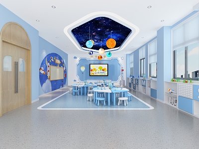 Modern Classroom Scientific Exploration Classroom 3d model