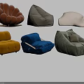 Stylish Modern Bean Bag Chairs With Various Colors And Unique Designs For Living Room
