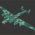 Modern Passenger Plane Featuring Blue Green Camouflage Livery And Sleek Aerodynamic Design