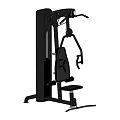 Black Strength Training Sports Equipment With Adjustable Seat Cable System And Ergonomic Handles