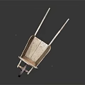 Classic Vintage Wooden Wheelbarrow With Single Wheel And Retro Design