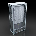 Sturdy Industrial Equipment Cabinet With Metal Grid Frame And Protective Structure