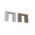 Industrial Style Decorative Ornament Set With Brick Wall And Metal Frame Design