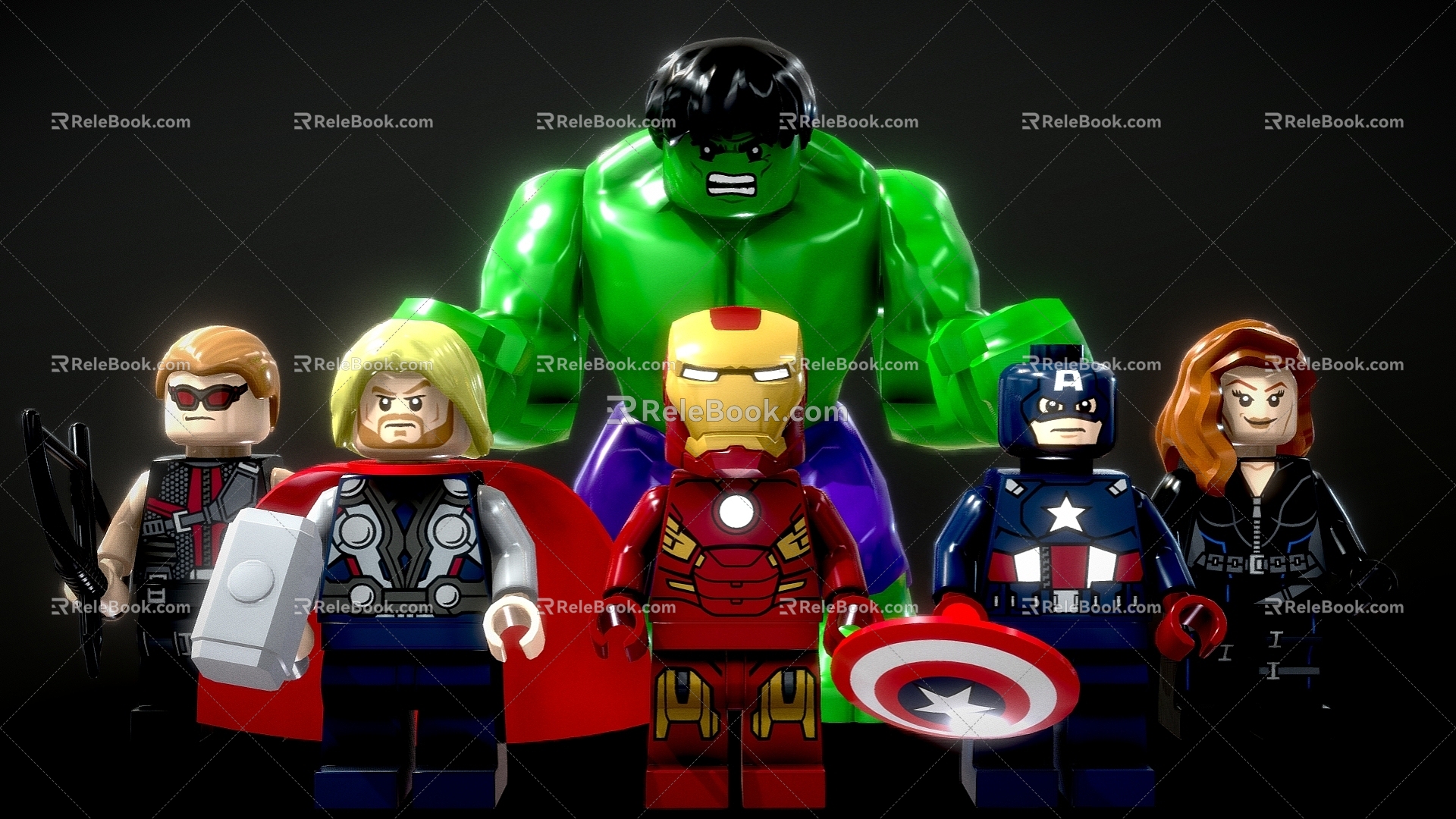 Toy Handset Lego Figure Avengers Figure 3d model