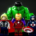 Lego Marvel Superhero Minifigures Set With Hulk Iron Man Captain America
