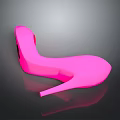 Pink High Heel Shoes With Sleek Modern Design And Glossy Surface Look