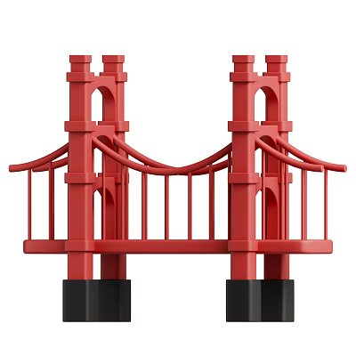 Modern Bridge Bridge Cartoon Bridge Animation Bridge 3d model Modern Bridge Bridge Cartoon Bridge Animation Bridge 3d model