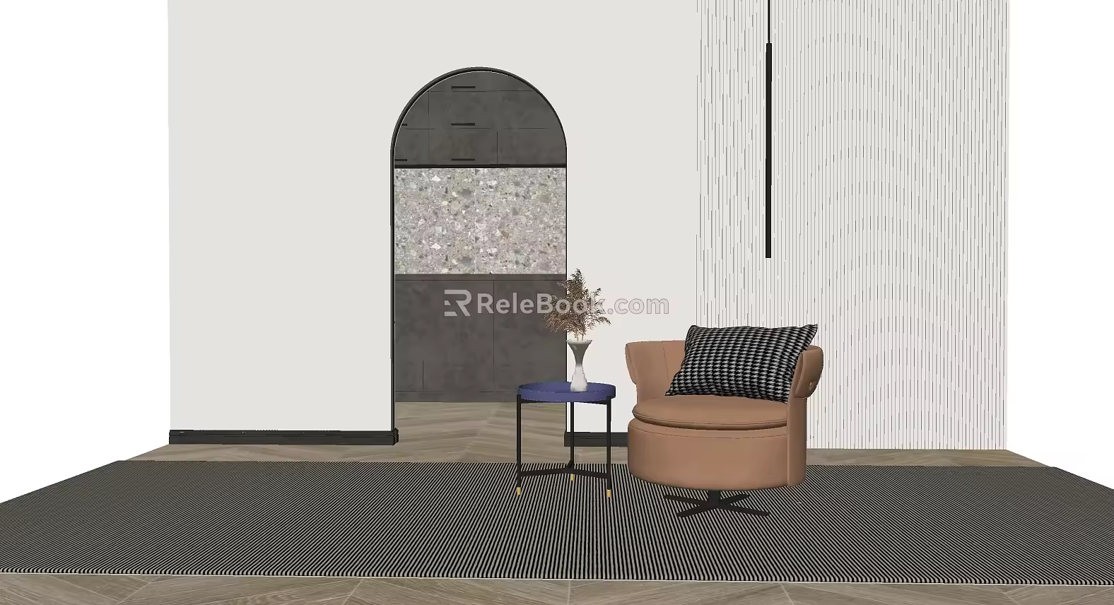 Modern single sofa 3d model