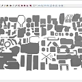 Hard surface mechanical parts combination of mechanical parts 3d model
