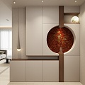 New Chinese Zen Middle Ancient Style Xiangyun Moon Door Entrance Partition Entrance 3d model