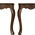 Classic Carved Dark Brown Solid Wood Nesting Side Tables Set For Traditional Home Interior Decor
