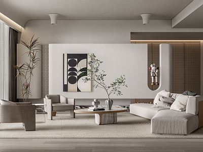 modern living room model