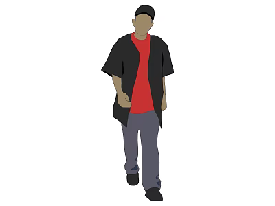 Modern game character boy 3d model