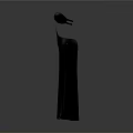 Elegant Long Women's Dress With Strappy Top And Keyhole Cutout Design