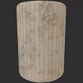 Natural Light Colored Wooden Flooring With Vintage Texture On Cylindrical Surface
