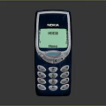 Classic Nokia 1000 Mobile Phone With Blue White Body Numeric Keypad And Menu Button