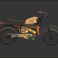 Modern Motorcycle Cartoon Motorcycle 3d model