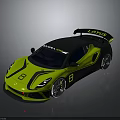 Sporty Lotus Yellow And Black Sports Car With Number 8 Design