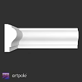 White Decorative Molding With Smooth Curved Design For Interior Architectural Use