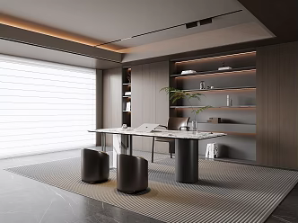 Modern Italian Home Study 3d model