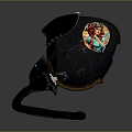 Black Tactical Weapon Helmet With Breathing Hose And Protective Mask
