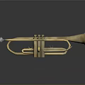 Golden Trumpet Shiny Musical Instrument For Daily Life Use