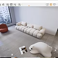 Sofa combination 3d model