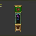 Classic Wooden Grandfather Clock Furniture With Carved Details And Pendulum