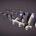Various Pipe Fittings And Components Including Elbows Tees And Straight Pipes