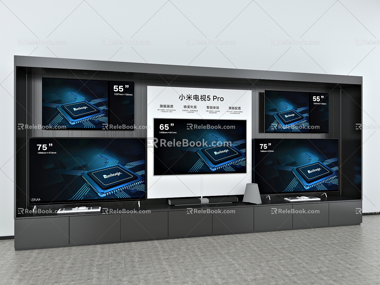 Shelf Display Rack Customized Rack Floor Stack Xiaomi Home Shelf Light Box Cabinet TV Display Rack Computer Display PC Desktop Headset Xiaomi Mobile Phone Washing Machine Notebook Machine model