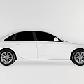 White Audi Sedan With Sleek Body Lines And Alloy Wheels Front Grille