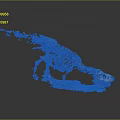 Artistic Dinosaur Skeleton Sculpture With Decorative Metal Structure And Colorful Details