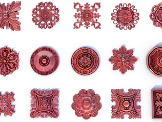 European-style carved decoration 3d model