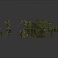 Detailed 3D Green And White Interlocking Irregular Shaped Terrain Construction Components