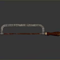 Durable Metal Hand Saw with Red Handle and Sharp Blade Design