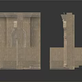 Ancient Stone Architectural Elements With Arches Columns And Door Frames 3d model