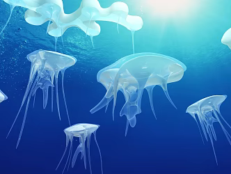 modern jellyfish 3d model