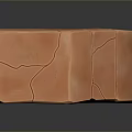 Orange Cracked Stacked Wooden Stone Decorative Blocks with Natural Texture